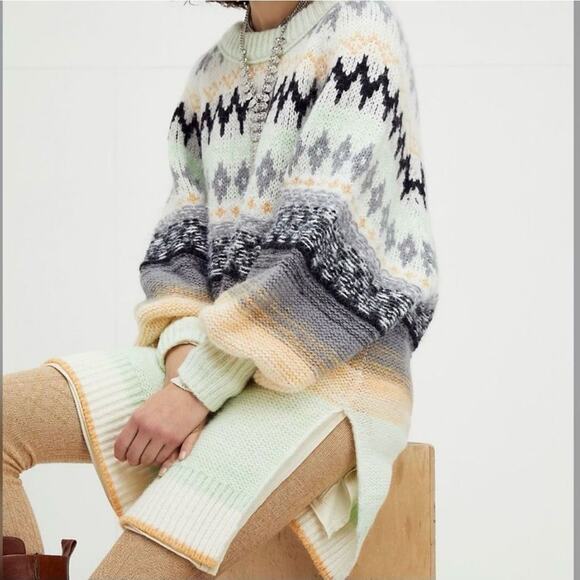 NWT Free People Frozen Forest Tunic Sweater Women’s Medium - Picture 1 of 15